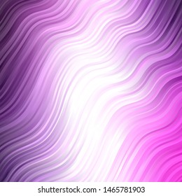 Light Purple vector background with wry lines. Bright sample with colorful bent lines, shapes. Pattern for booklets, leaflets.