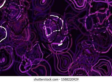 Light Purple vector background with wry lines. A sample with colorful lines, shapes. A completely new design for your business.