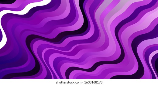 Light Purple vector background with wry lines. Bright illustration with gradient circular arcs. Pattern for busines booklets, leaflets