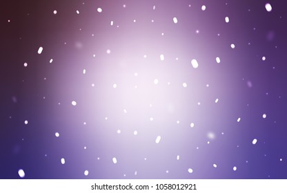 Light Purple vector background with xmas snowflakes. Shining colored illustration with snow in christmas style. New year design for your business advert.
