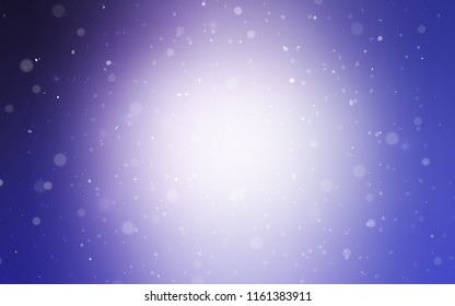 Light Purple vector background with xmas snowflakes. Decorative shining illustration with snow on abstract template. New year design for your ad, poster, banner.