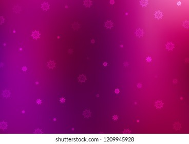 Light Purple vector background with xmas snowflakes. Modern geometrical abstract illustration with crystals of ice. The pattern can be used for year new  websites.