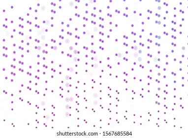 Light Purple vector background with xmas snowflakes. Modern geometrical abstract illustration with crystals of ice. The template can be used as a new year background.
