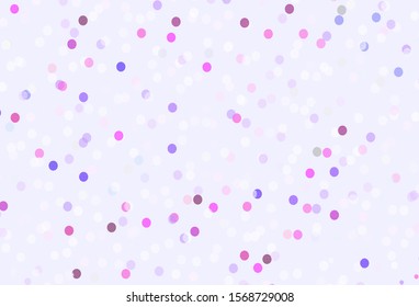 Light Purple vector background with xmas snowflakes. Shining colorful illustration with snow in christmas style. Template for a new year background.