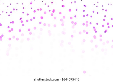 Light Purple vector background with xmas snowflakes. Glitter abstract illustration with crystals of ice. Pattern for new year leaflets.