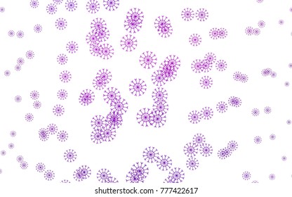Light Purple vector background with xmas snowflakes. Modern geometrical abstract illustration with crystals of ice. The template can be used as a new year background.