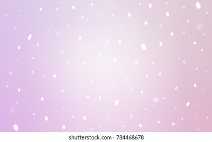Light Purple vector background with xmas snowflakes. Blurred decorative design in xmas style with snow. The pattern can be used for year new  websites.