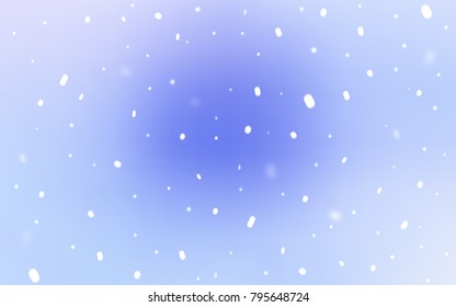 Light Purple vector background with xmas snowflakes. Decorative shining illustration with snow on abstract template. The pattern can be used for year new  websites.