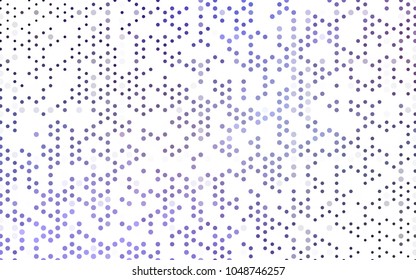 Light Purple vector banner with circles, spheres. Abstract spots. Background of Art bubbles in halftone style with colored gradient.
