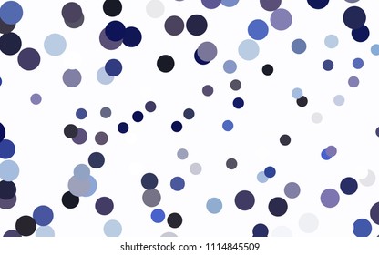 Light Purple vector banner with circles, spheres. Abstract spots. Background of Art bubbles in halftone style with colored gradient.