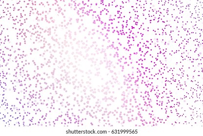 Light Purple vector banner with circles, spheres. Abstract spots. Background of Art bubbles in halftone style with colored gradient.
