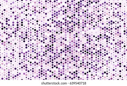 Light Purple vector banner with circles, spheres. Abstract spots. Background of Art bubbles in halftone style with colored gradient.
