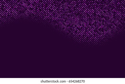 Light Purple vector banner with circles, spheres. Abstract spots. Background of Art bubbles in halftone style with colored gradient.
