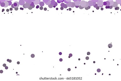 Light Purple vector banner with circles, spheres. Abstract spots. Background of Art bubbles in halftone style with colored gradient.