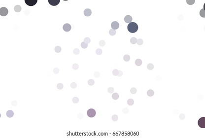Light Purple vector banner with circles, spheres. Abstract spots. Background of Art bubbles in halftone style with colored gradient.