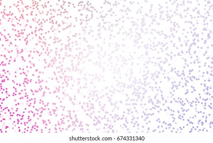 Light Purple vector banner with circles, spheres. Abstract spots. Background of Art bubbles in halftone style with colored gradient.