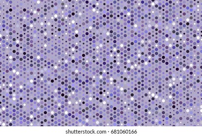 Light Purple vector banner with circles, spheres. Abstract spots. Background of Art bubbles in halftone style with colored gradient.