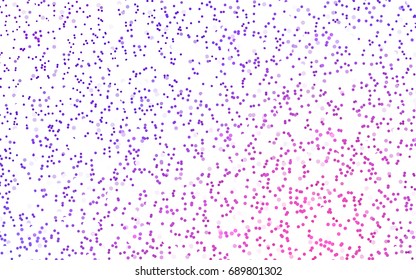 Light Purple vector banner with circles, spheres. Abstract spots. Background of Art bubbles in halftone style with colored gradient.