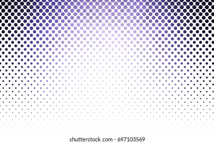 Light Purple vector banner with circles, spheres. Abstract spots. Background of Art bubbles in halftone style with colored gradient.