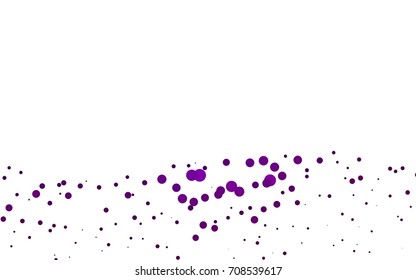 Light Purple vector banner with circles, spheres. Abstract spots. Background of Art bubbles in halftone style with colored gradient.