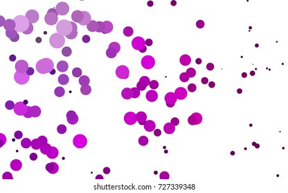 Light Purple vector banner with circles, spheres. Abstract spots. Background of Art bubbles in halftone style with colored gradient.