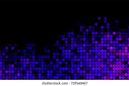 Light Purple vector banner with circles, spheres. Abstract spots. Background of Art bubbles in halftone style with colored gradient.