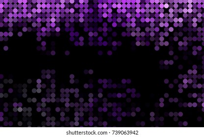Light Purple vector banner with circles, spheres. Abstract spots. Background of Art bubbles in halftone style with colored gradient.