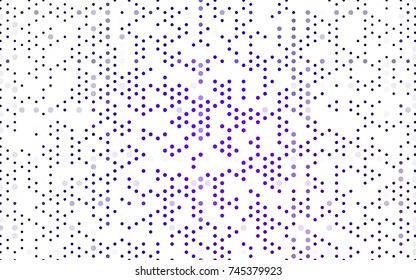 Light Purple vector banner with circles, spheres. Abstract spots. Background of Art bubbles in halftone style with colored gradient.