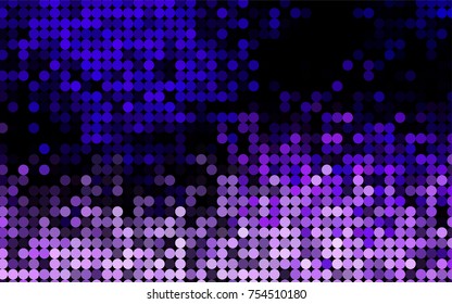 Light Purple vector banner with circles, spheres. Abstract spots. Background of Art bubbles in halftone style with colored gradient.