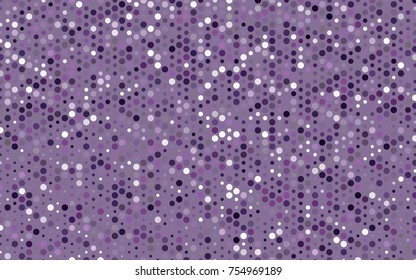 Light Purple vector banner with circles, spheres. Abstract spots. Background of Art bubbles in halftone style with colored gradient.