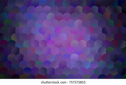 Light Purple vector banner with circles, spheres. Abstract spots. Background of Art bubbles in halftone style with colored gradient.