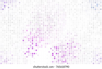 Light Purple vector banner with circles, spheres. Abstract spots. Background of Art bubbles in halftone style with colored gradient.
