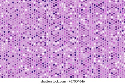 Light Purple vector banner with circles, spheres. Abstract spots. Background of Art bubbles in halftone style with colored gradient.