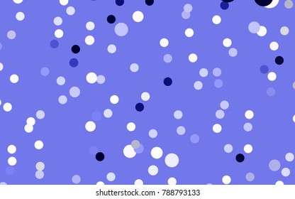 Light Purple vector banner with circles, spheres. Abstract spots. Background of Art bubbles in halftone style with colored gradient.