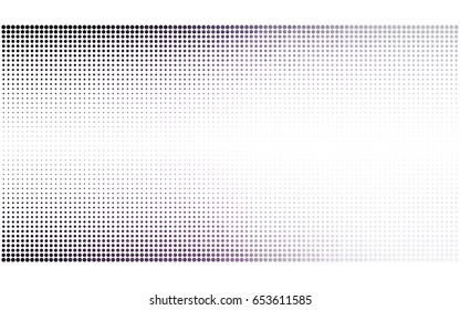 Light Purple vector banner set of circles, spheres. Donuts Background. Creative Design Templates. Technology halftone illustration.