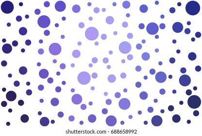 Light Purple vector banner set of circles, spheres. Donuts Background. Creative Design Templates. Technology halftone illustration.