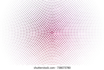 Light Purple vector banner set of circles, spheres. Donuts Background. Creative Design Templates. Technology halftone illustration.