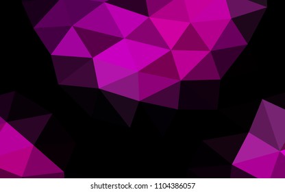 Light Purple vector blurry hexagon blurry triangle. An elegant bright illustration with gradient. A completely new design for your business.