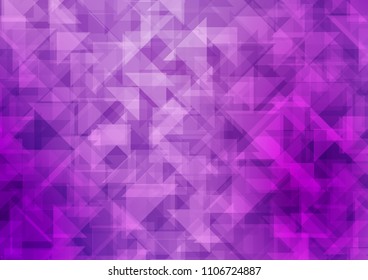 Light Purple vector blurry hexagon blurry triangle. A sample with polygonal shapes. The textured pattern can be used for background.
