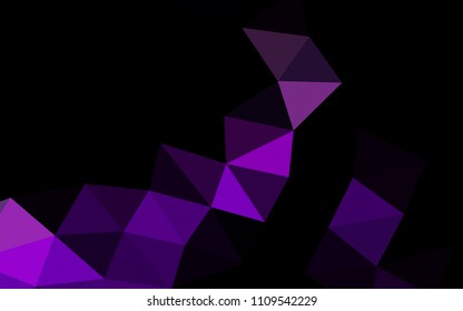 Light Purple vector blurry hexagon blurry triangle. Glitter abstract illustration with an elegant design. The best triangular design for your business.