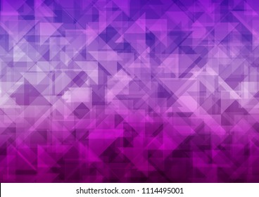 Light Purple vector blurry hexagon blurry triangle. A completely new color illustration in a vague style. A completely new design for your business.