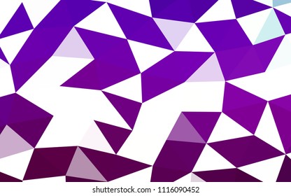 Light Purple vector blurry hexagon blurry triangle. A sample with polygonal shapes. A new texture for your design.