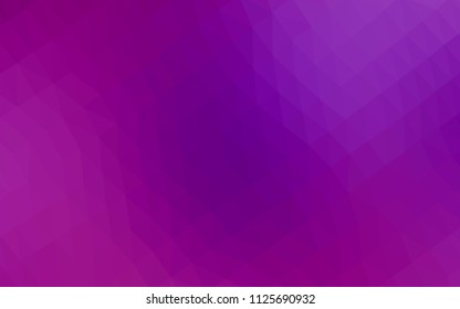 Light Purple vector blurry hexagon pattern. Brand new colored illustration in blurry style with gradient. Triangular pattern for your business design.