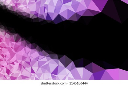 Light Purple vector blurry hexagon pattern. Colorful illustration in abstract style with gradient. The best triangular design for your business.