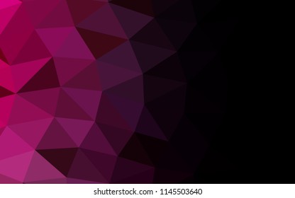 Light Purple vector blurry hexagon blurry triangle. Geometric illustration in Origami style with gradient.  A new texture for your design.