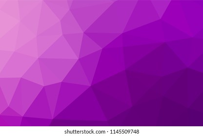 Light Purple vector blurry hexagon texture. Creative illustration in halftone style with gradient. The completely new template can be used for your brand book.