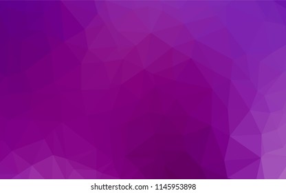 Light Purple vector blurry hexagon pattern. Geometric illustration in Origami style with gradient.  The best triangular design for your business.