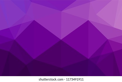 Light Purple vector blurry hexagon pattern. Colorful illustration in abstract style with gradient. A completely new design for your business.