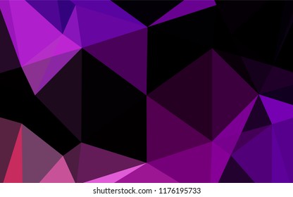 Light Purple vector blurry hexagon pattern. Geometric illustration in Origami style with gradient.  Brand new design for your business.
