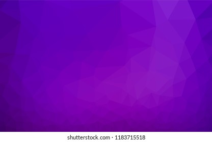 Light Purple vector blurry hexagon pattern. Geometric illustration in Origami style with gradient.  A completely new template for your business design.